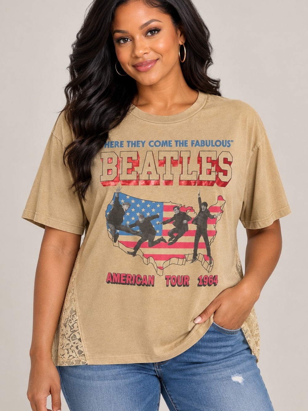 Hybrid Apparel Beatles American Tour Graphic Tee - NWT